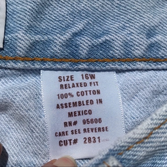 Vintage 90s High Waist Jean Shorts Cut off Large - Picture 7 of 9